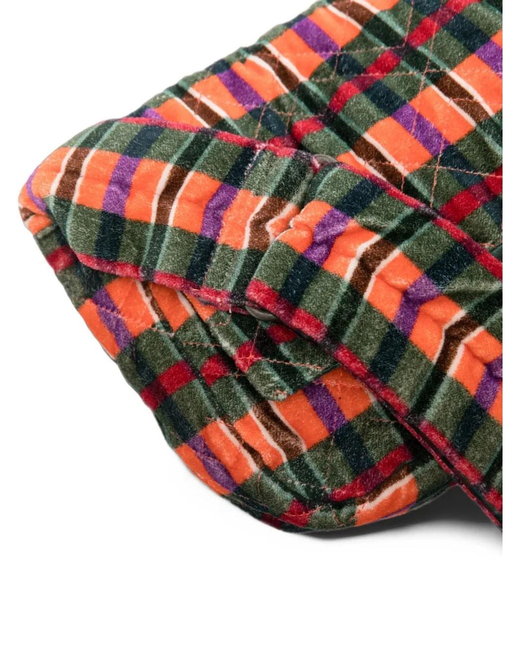 Epice Red Check-Pattern Quilted Crossbody Bag