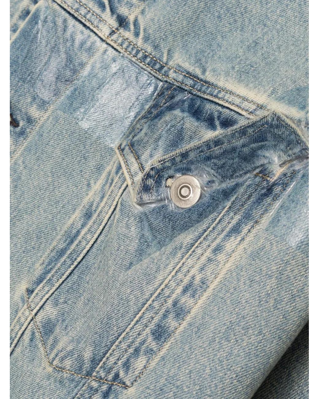 Maison Margiela Blue Tape-Detail Denim Jacket for men