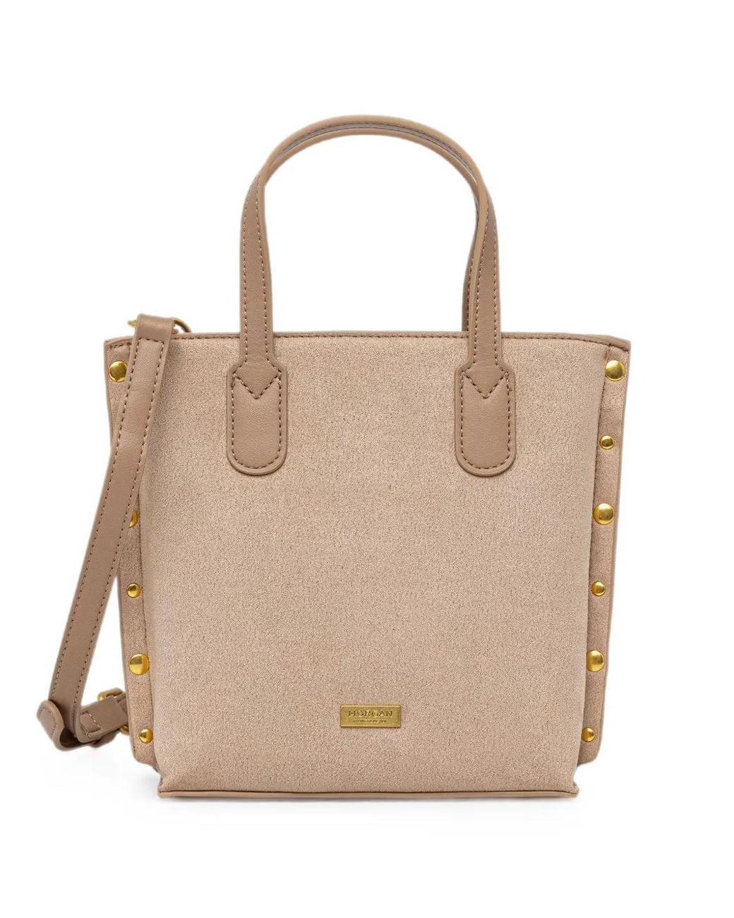 Morgan Natural Stud-Embellished Tote Bag