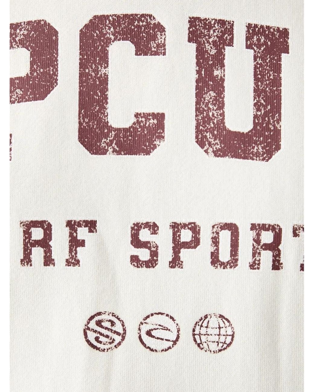 Rip Curl White Varsity Sports Hoodie