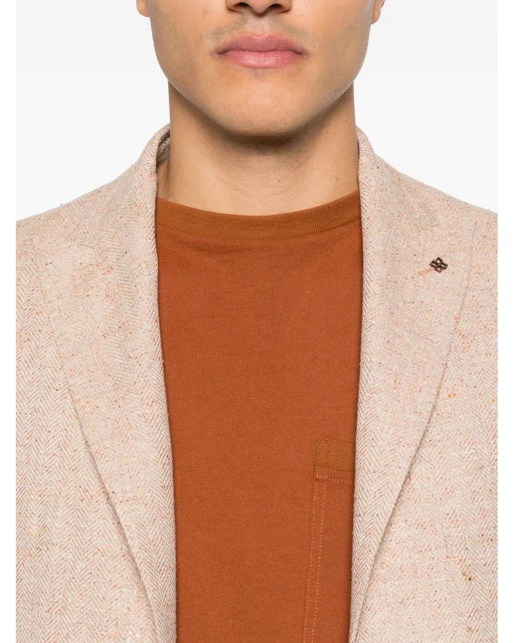 Tagliatore Natural Single-Breasted Blazer for men