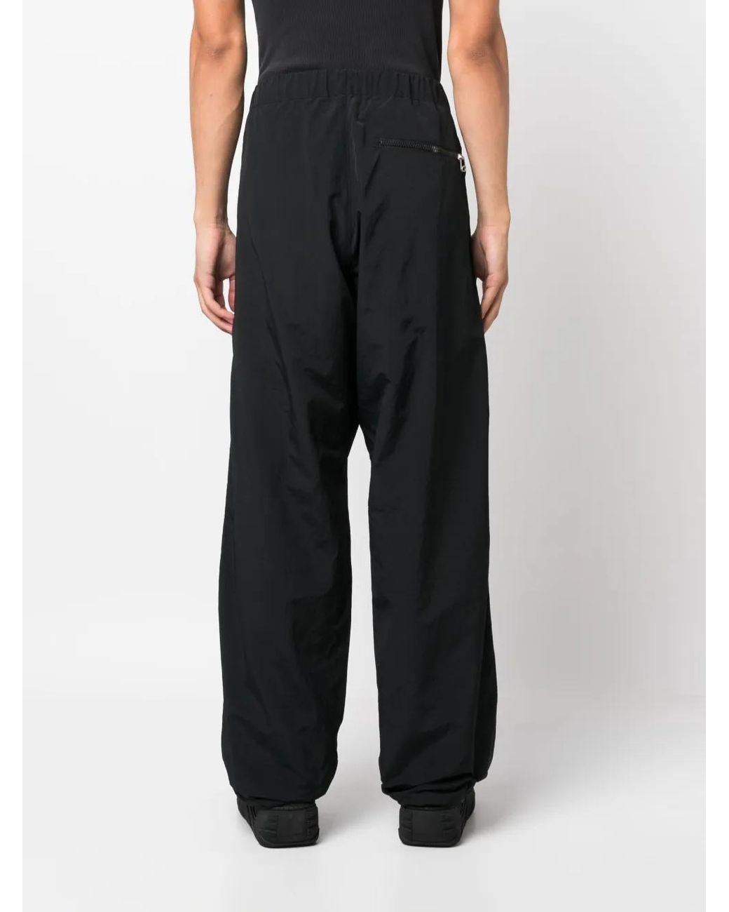 OAMC Black Logo-Patch Track Pants for men