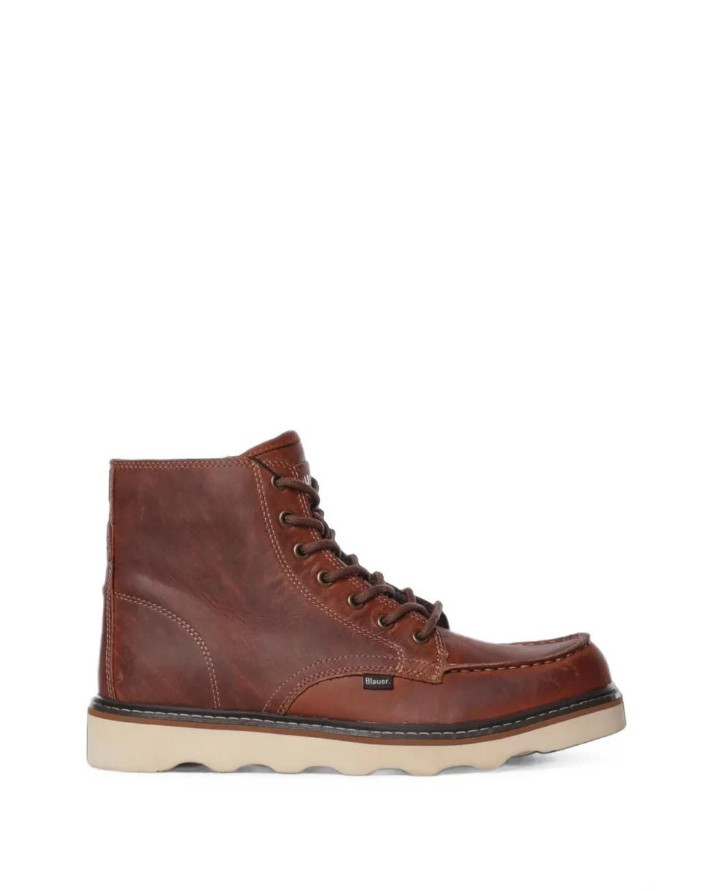 Blauer Brown Lace-Up Leather Boots for men