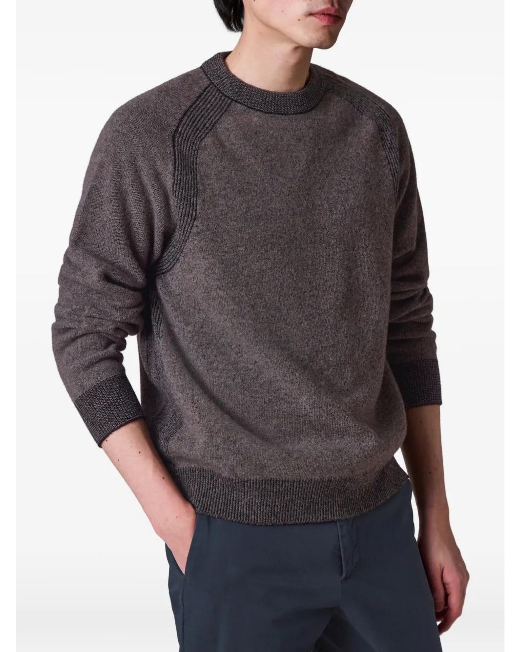 Paul Smith Gray Pull À Empiècements for men