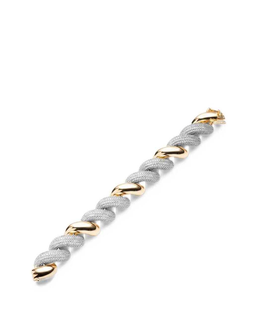 Eddie Borgo Metallic Pave Torsade Bracelet