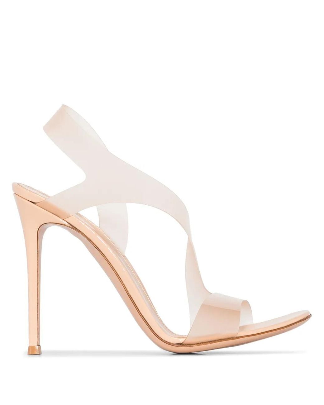 Gianvito Rossi White Nude Metropolis 115 Sandals