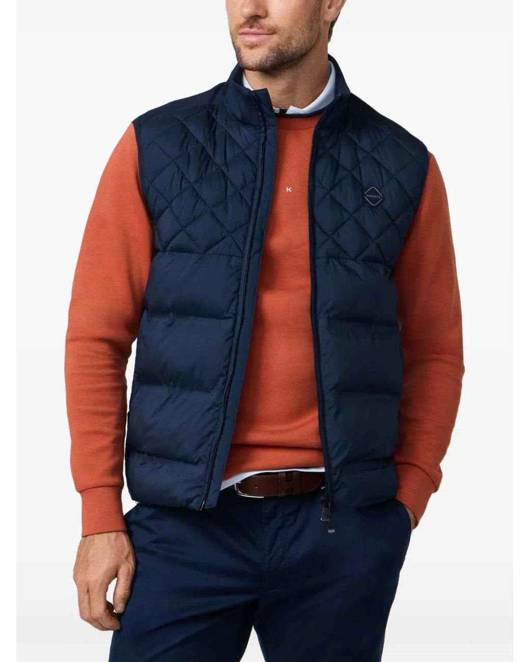 Chaleco Con Panel Acolchado Hackett de hombre de color Blue