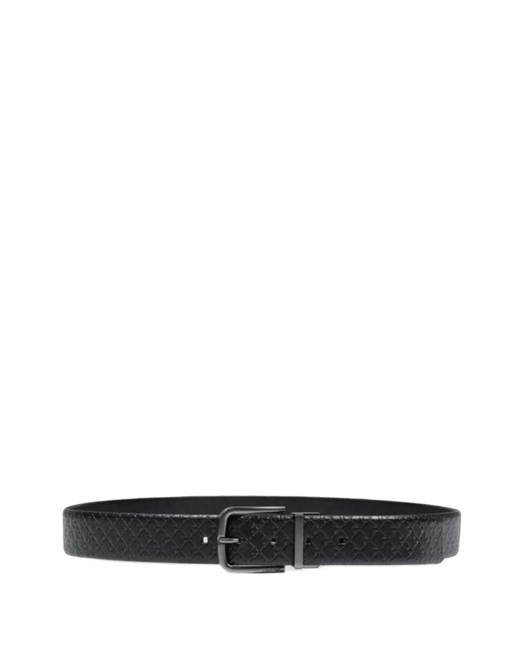 Calvin Klein White Logo-Embossed Reversible Belt for men