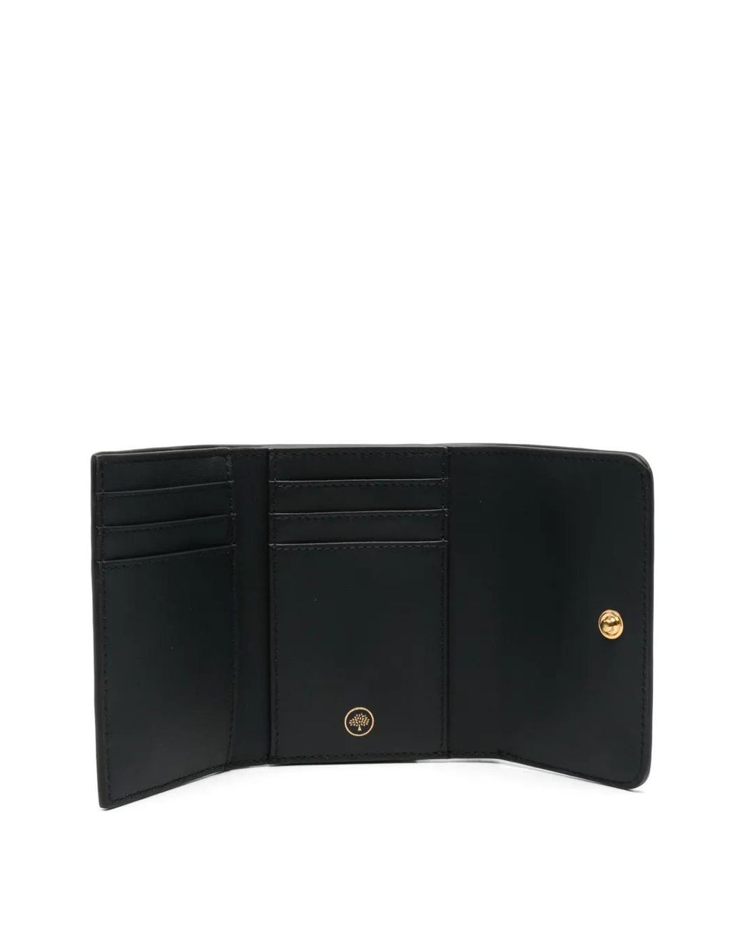 Mulberry Black Continental Trifold Wallet