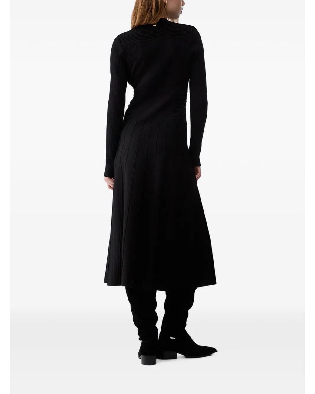 Liu Jo Black Knit Midi Dress