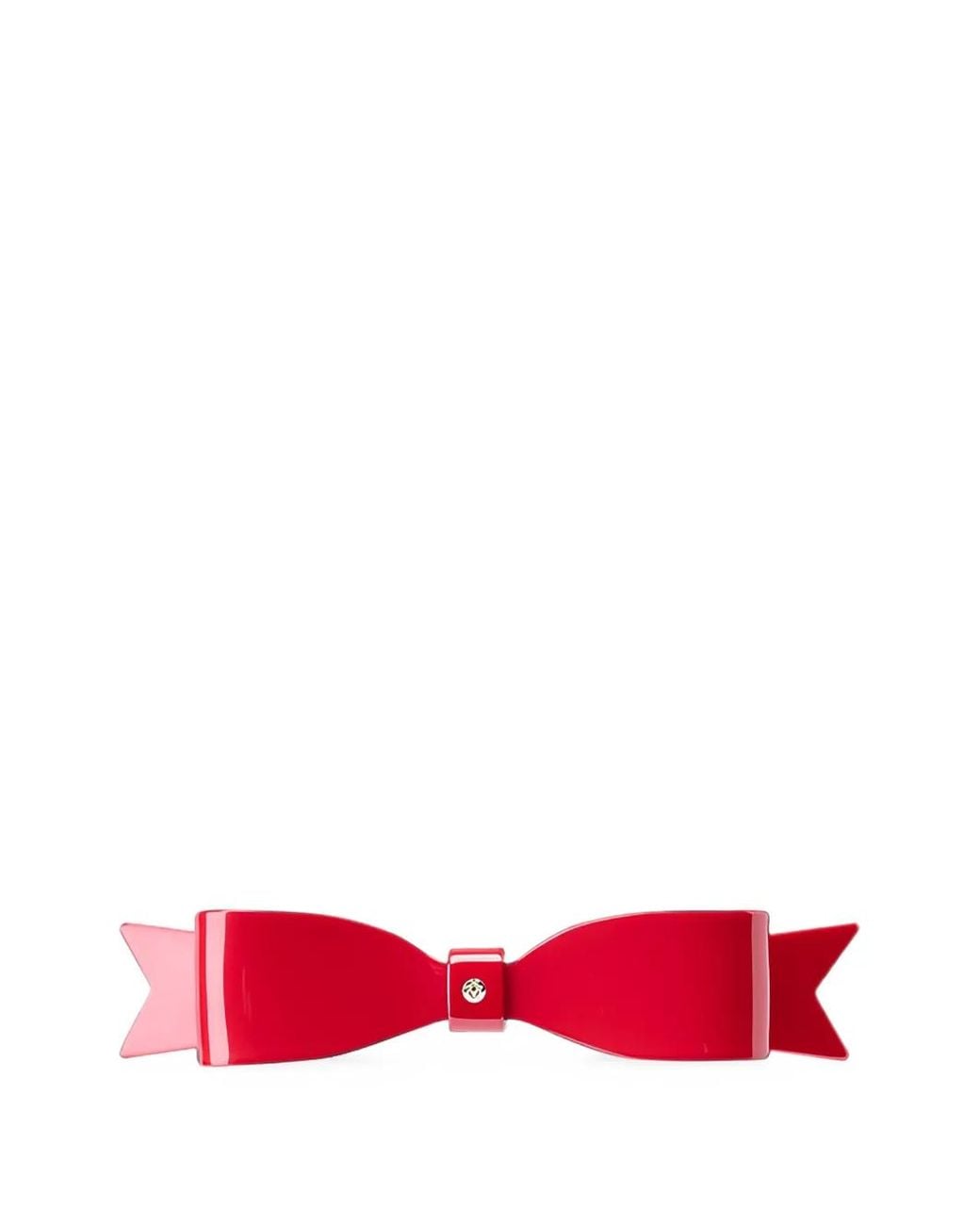 Maison Michel Red Lacee Bow Hair Clip