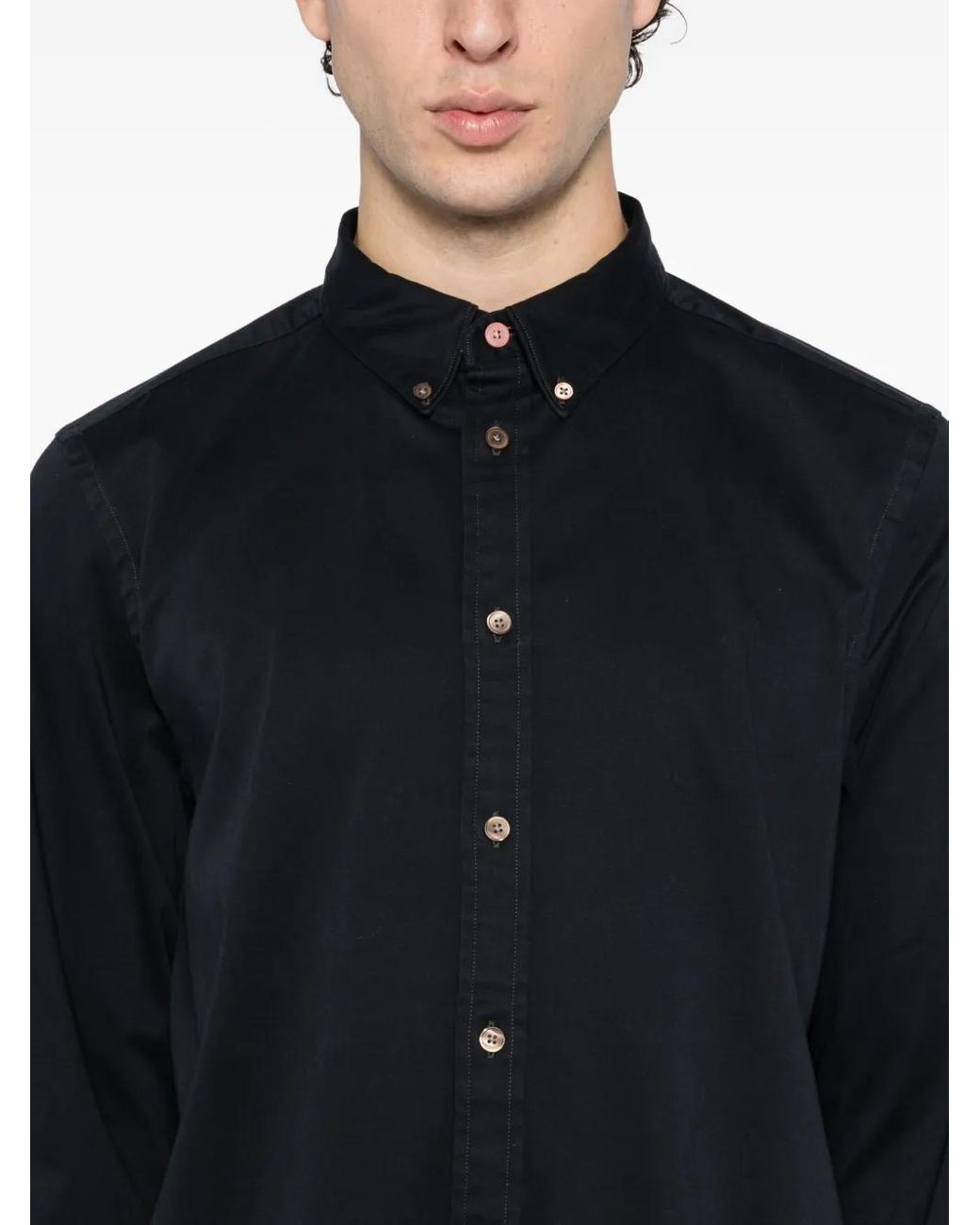 Camicia Ls di Paul Smith in Black da Uomo
