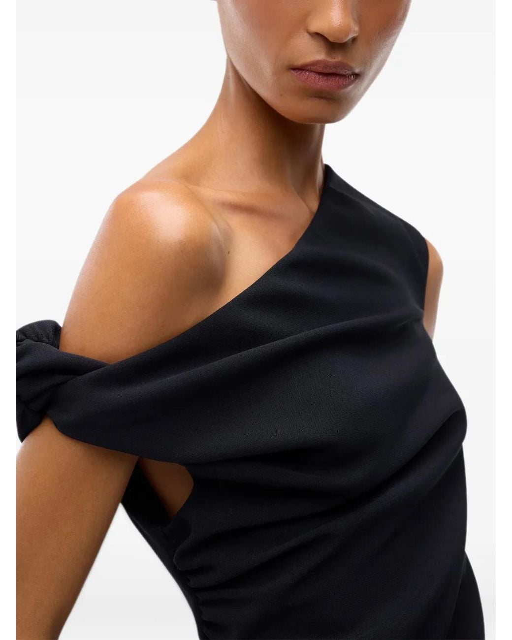 Pinko Black Slim-Fit Mini Dress With Draping
