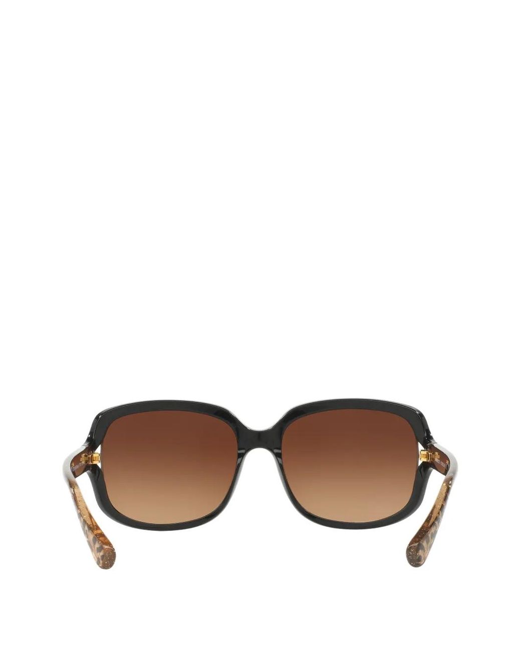 COACH Black Square-Frame Leopard-Print Sunglasses