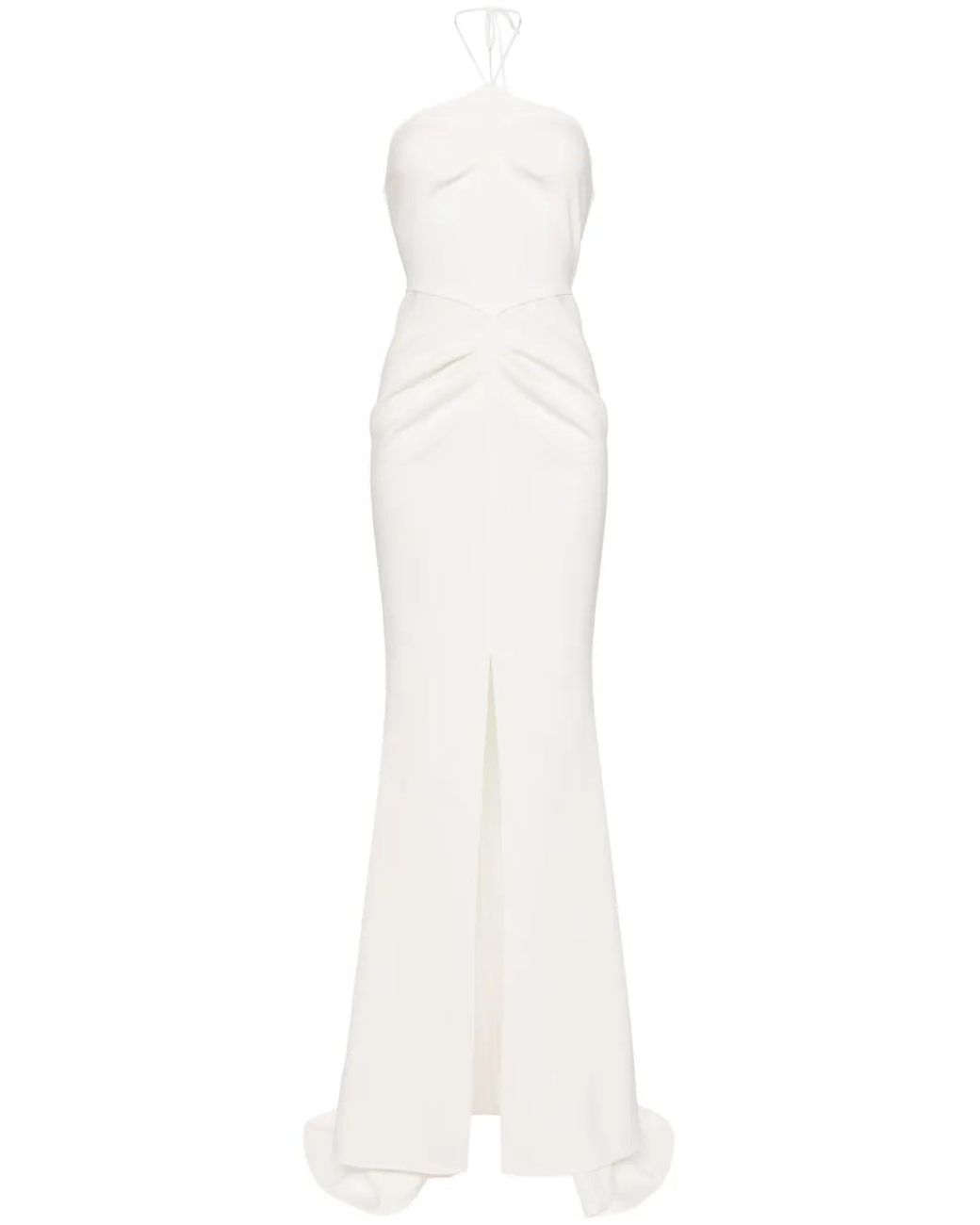 Maticevski White Halterneck Maxi Dress