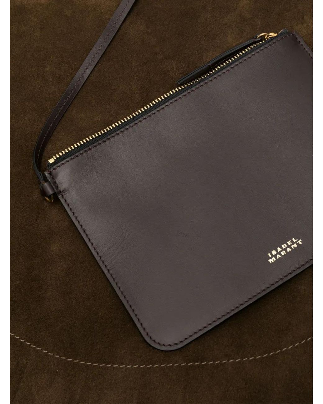 Isabel Marant Black 'Oskan Hobo Soft' Suede Shoulder Bag