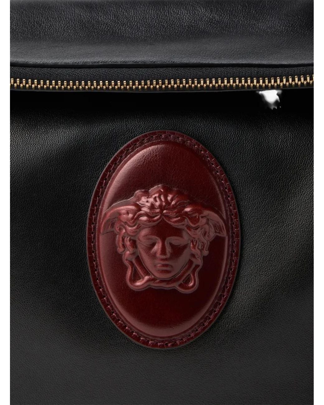 Versace Black Lou Nappa Shoulder Bag for men