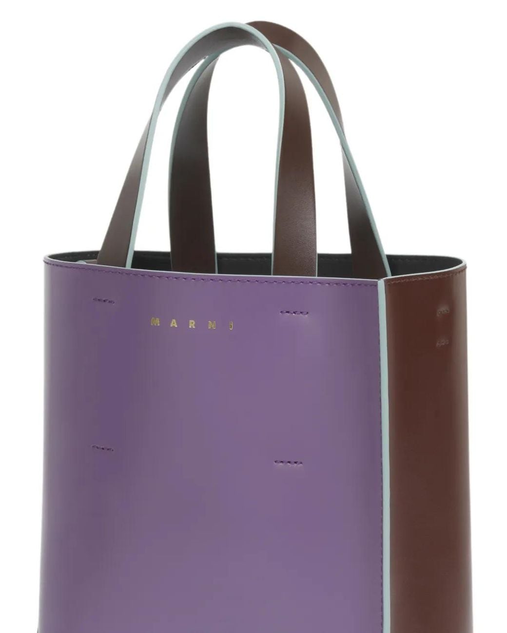 Marni Purple Dark Leather Museo Mini Bag