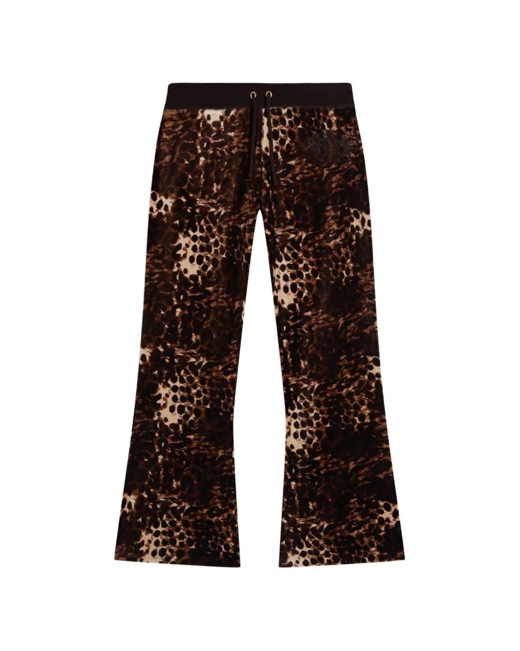 Juicy Couture Brown Leopard-Print Track Pants