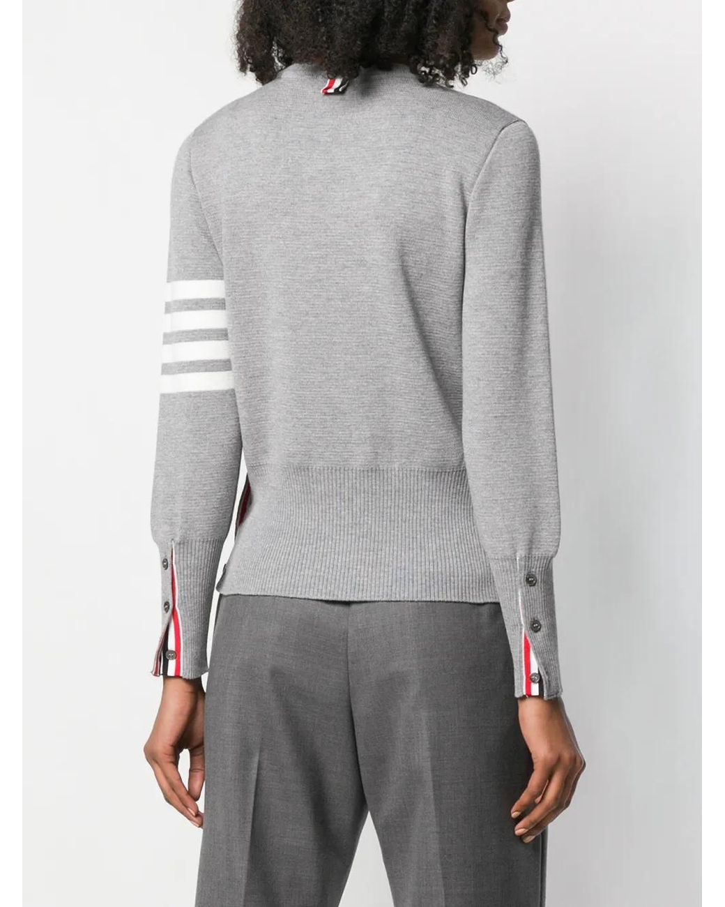 Thom Browne Gray 4-bar Milano Stitch Jumper
