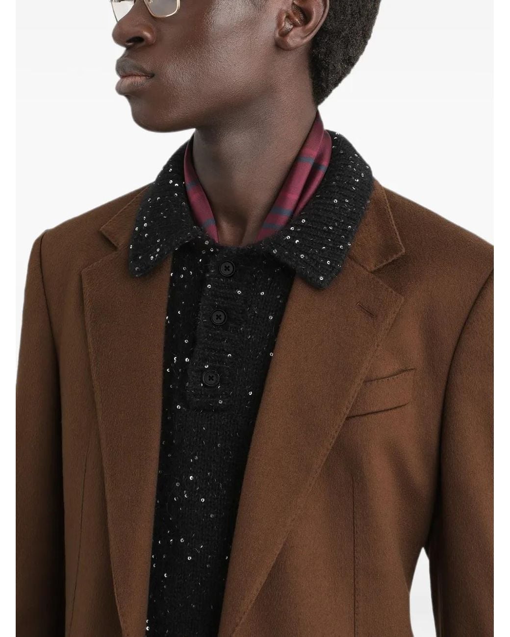 Dolce & Gabbana Brown Sicilia Light Single-Breasted Cashmere Jacket for men
