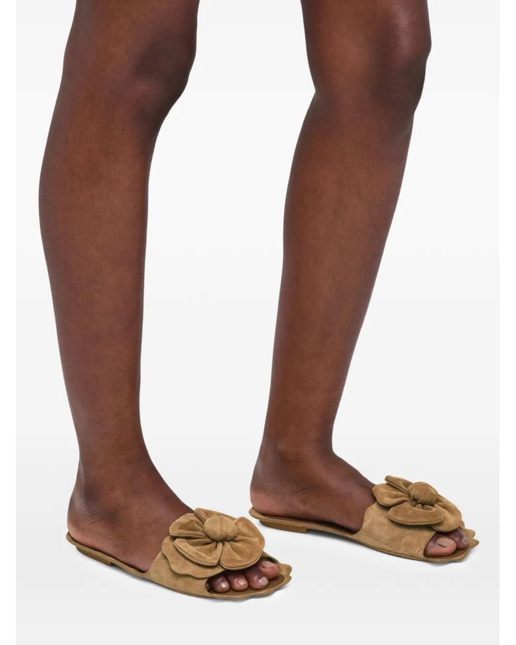Marc Jacobs Metallic The Suede Daisy Sandals