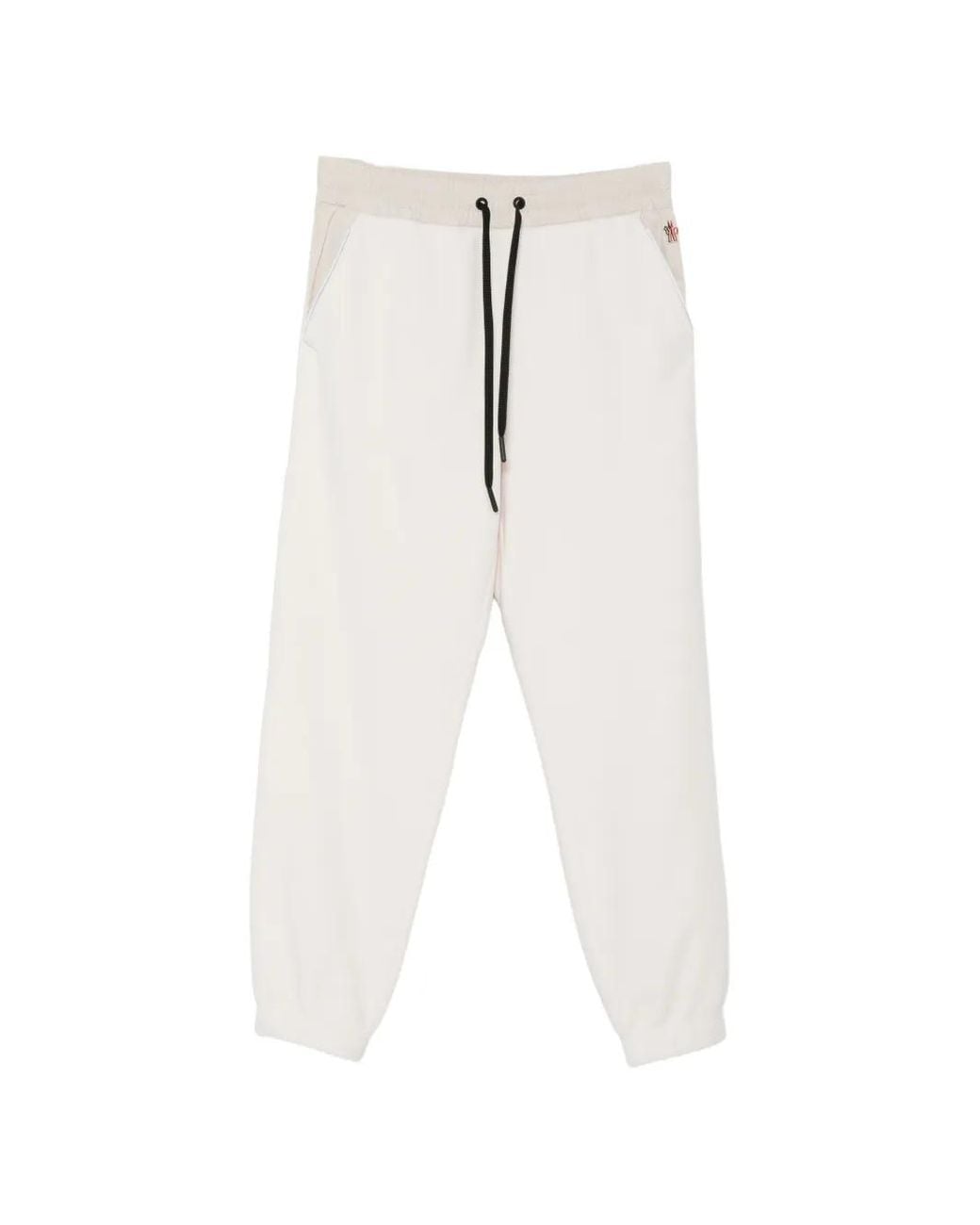 Moncler White Drawstring-Waist Track Pants
