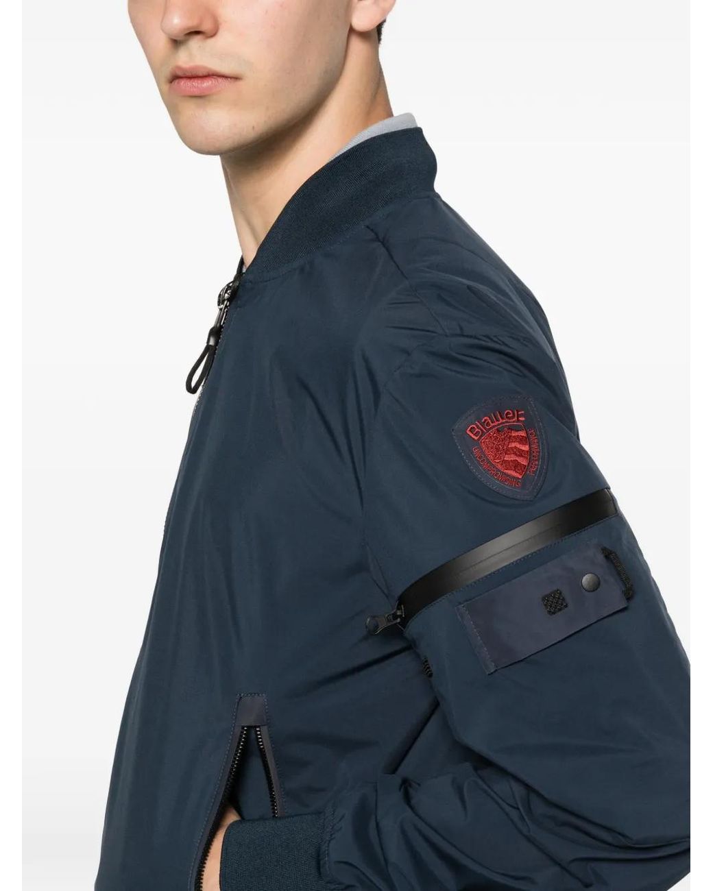 Blauer Blue Logo-Patch Bomber Jacket for men