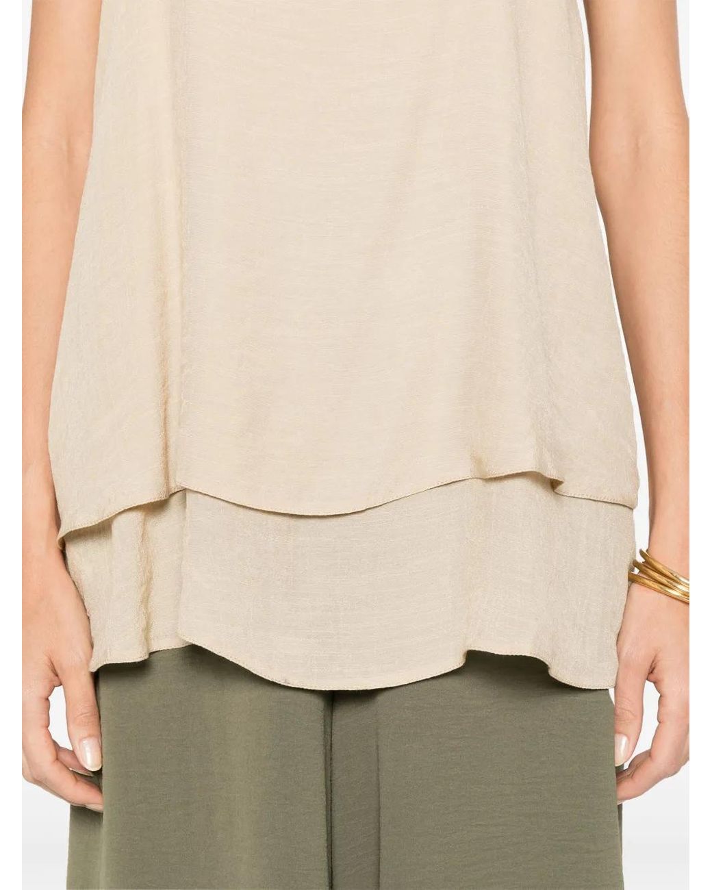 MOUTAKI Natural Oberteil mit Slub-Struktur