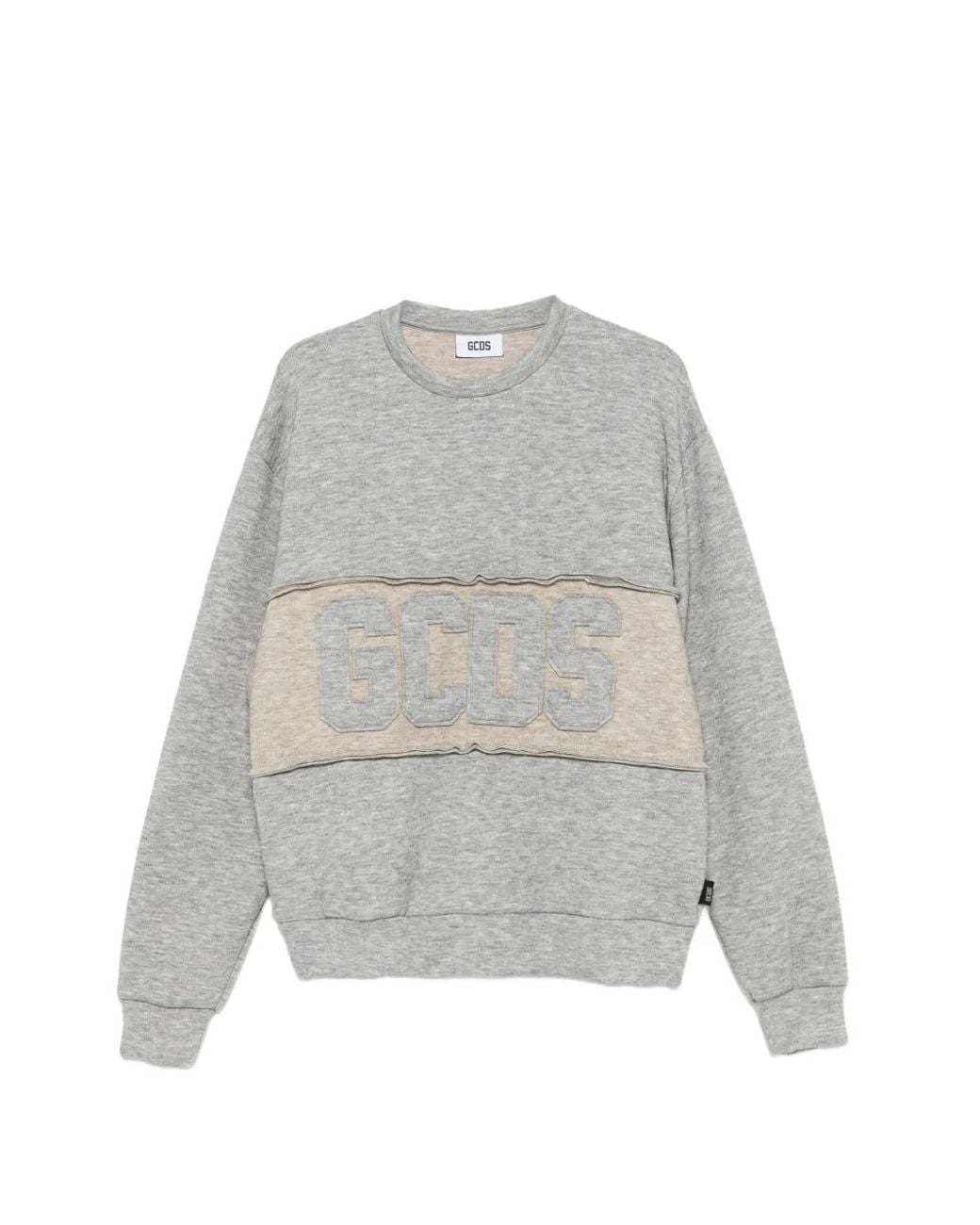 Gcds Gray Pull À Patch Logo Et Bords Francs for men