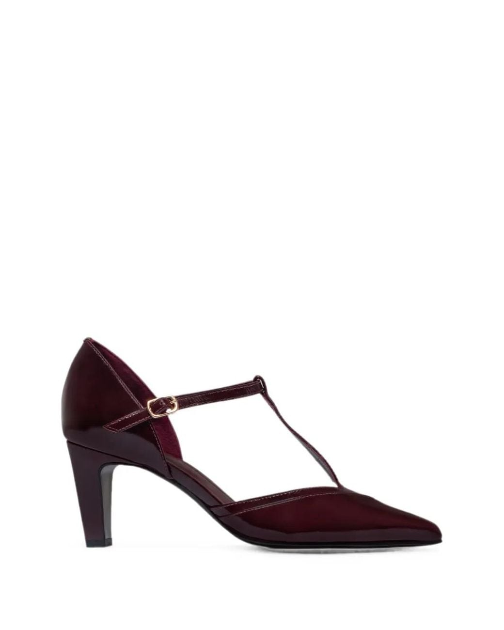 Bernardo Brown Gianna T-Bar Pointed-Toe Pumps
