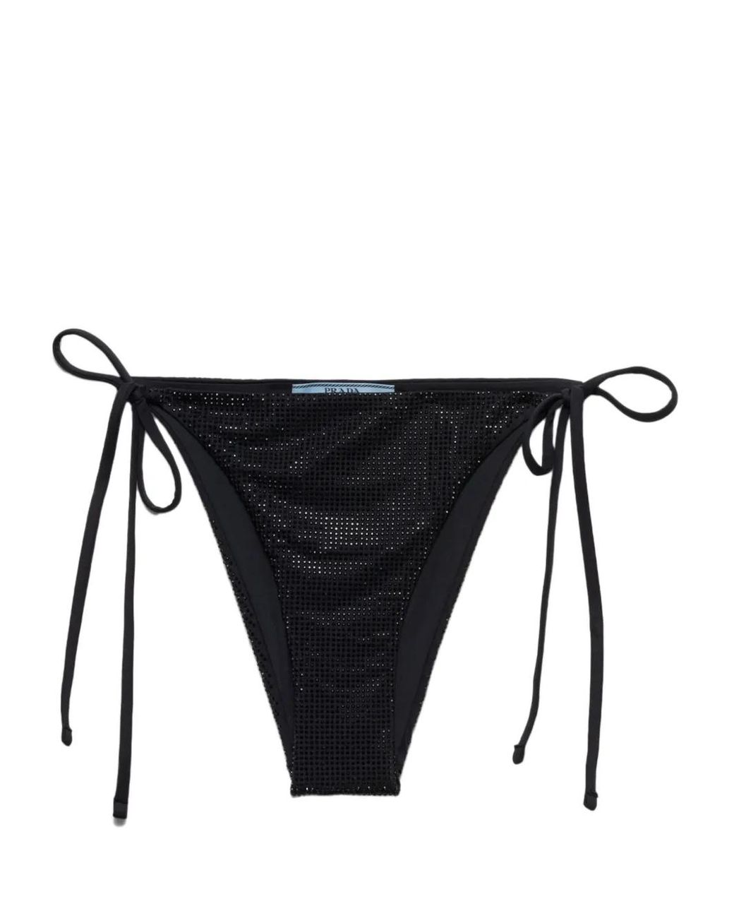 Prada Bikinislip Met Logoband in het Black