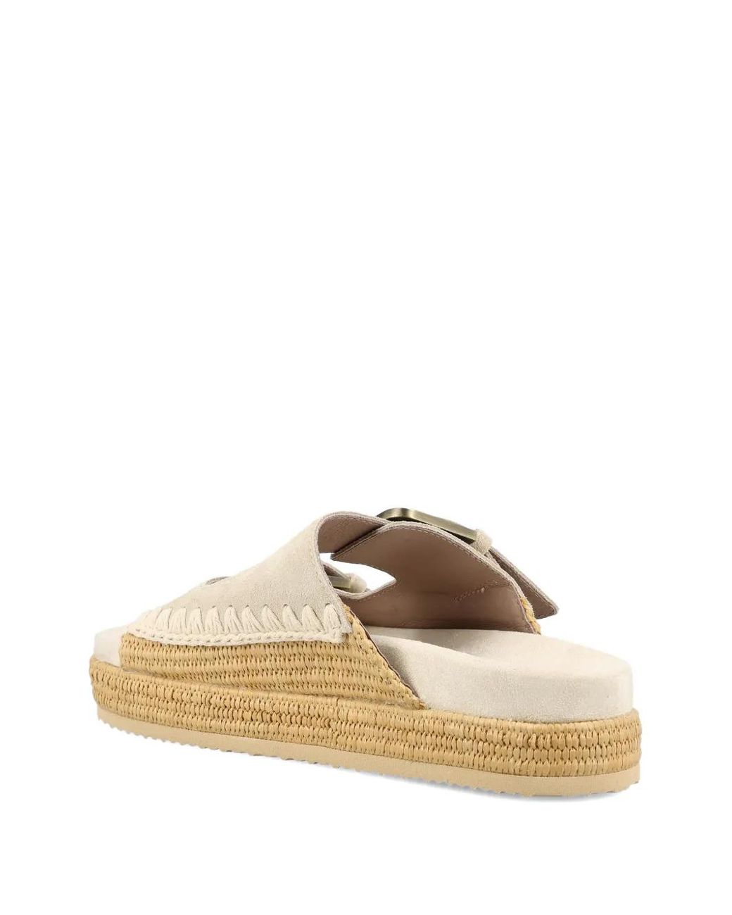 Mou Natural Buckle Platform Sandals