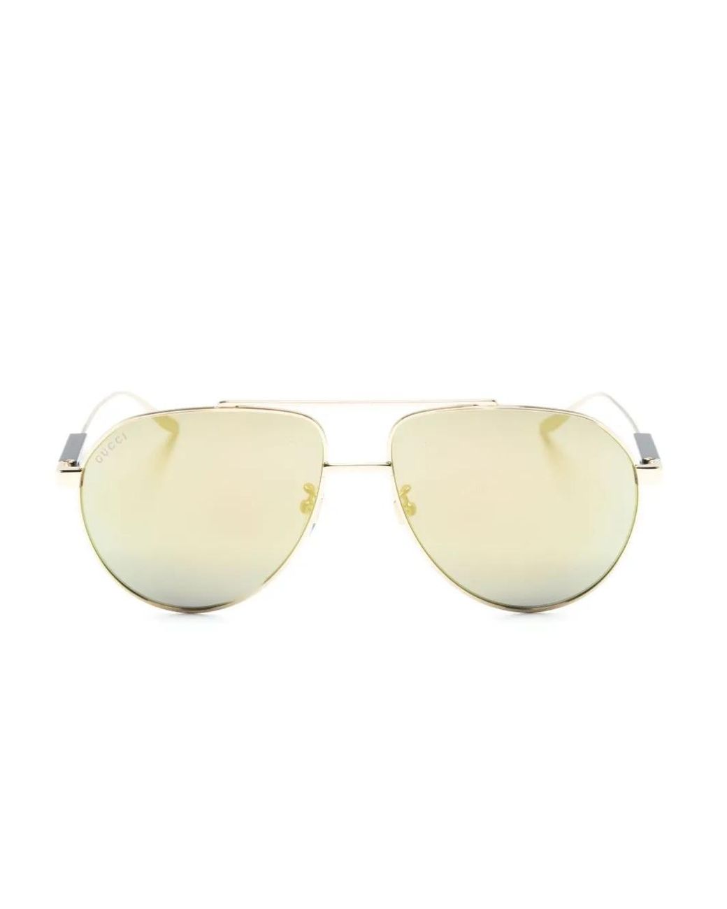 Gucci Natural Interlocking G Pilot-Frame Sunglasses
