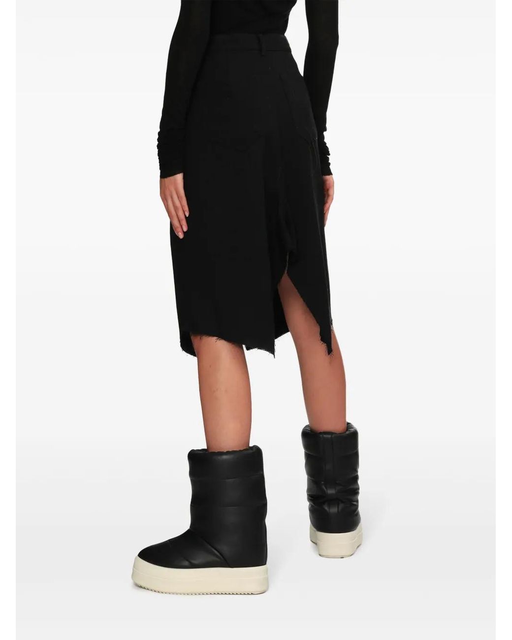 Rick Owens Midi-Rok in het Black
