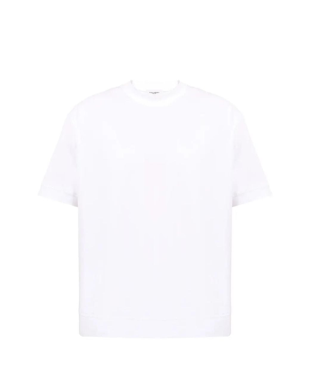 Paolo Pecora White Crew-Neck T-Shirt for men