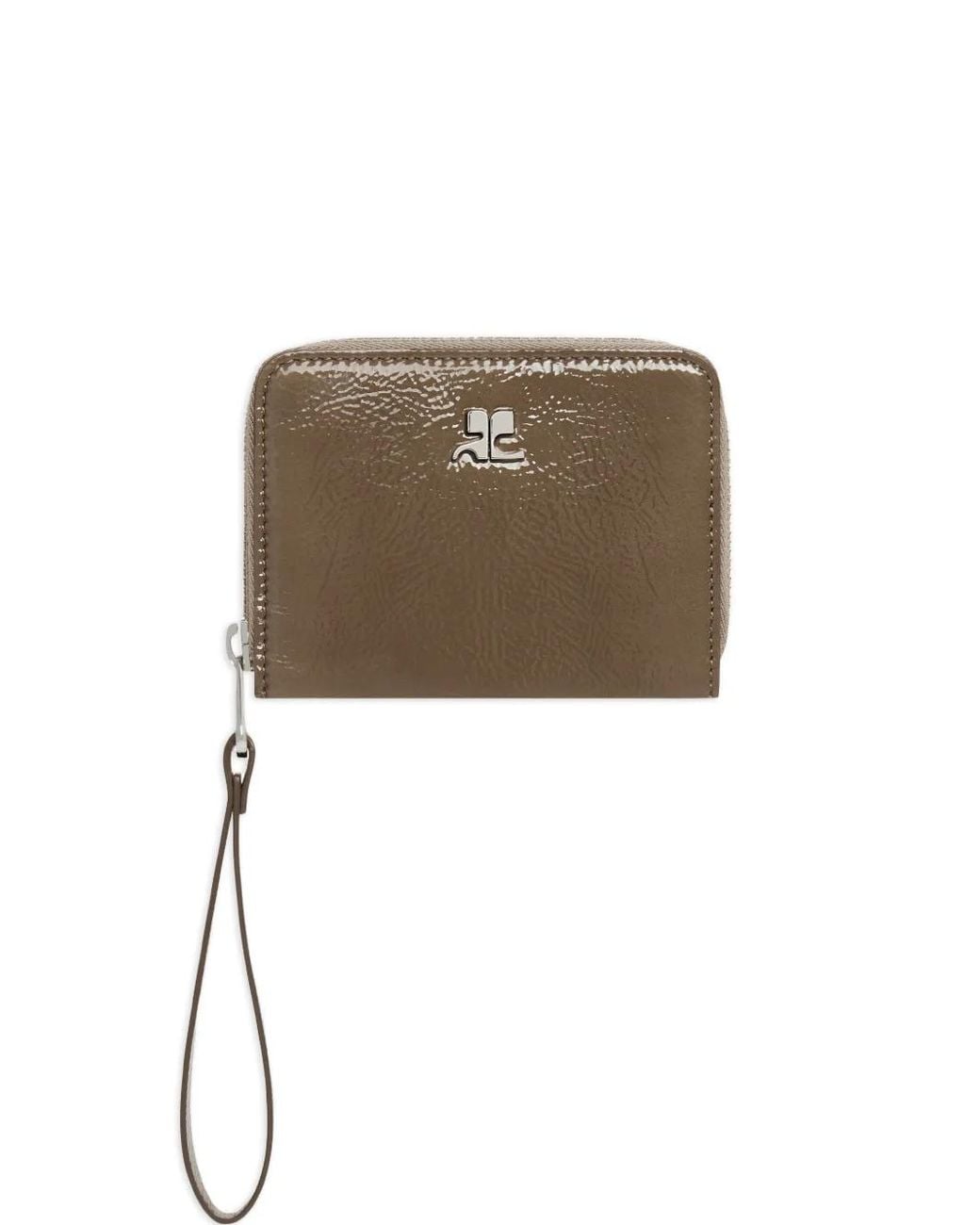 Courreges Natural Naplack Zipped Compact Wallet for men