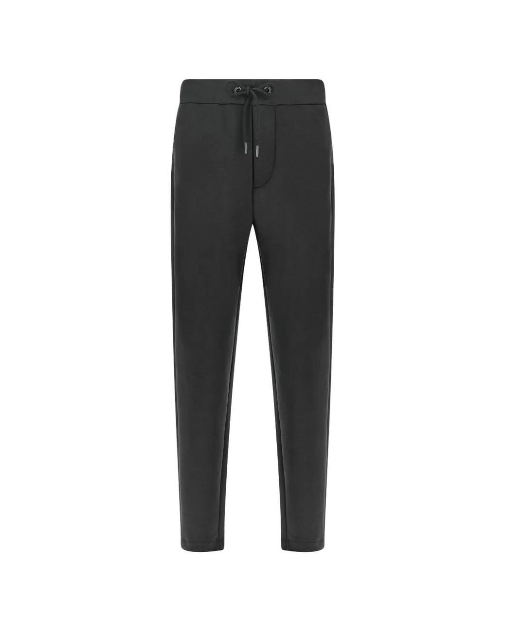 Paul & Shark Black Fleece-Cotton Track Pants for men