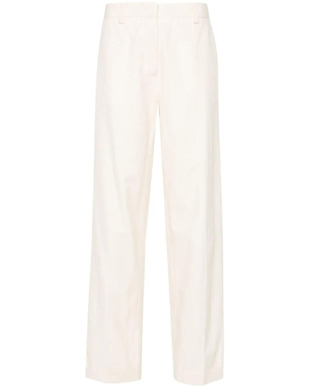 Miu Miu White Straight-Leg Trousers