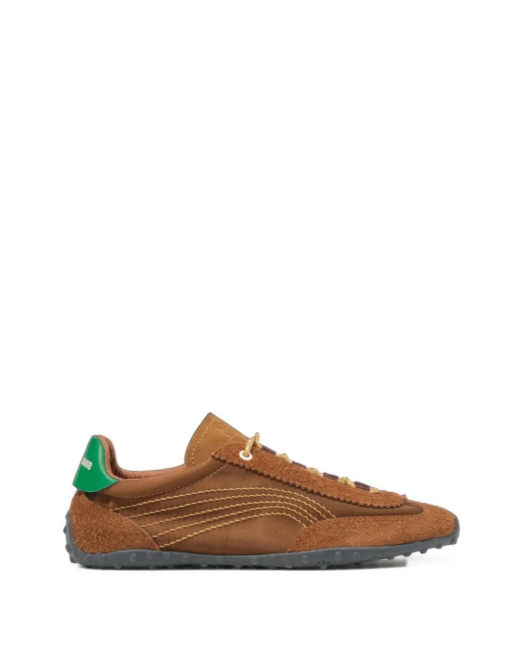 Bimba Y Lola Brown Tan Suede And Satin 13 22 Sneakers