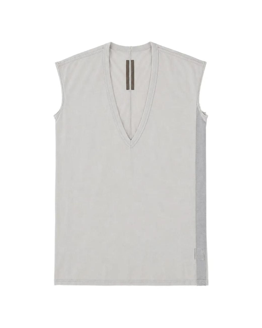 Rick Owens White Dylan T V-Neck Sleeveless T-Shirt for men
