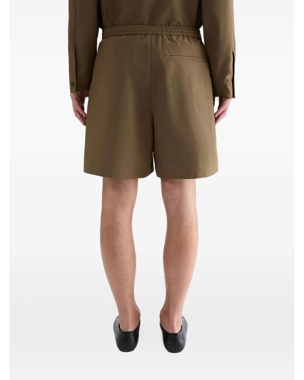 Jil Sander Brown Short À Taille Élastiquée for men
