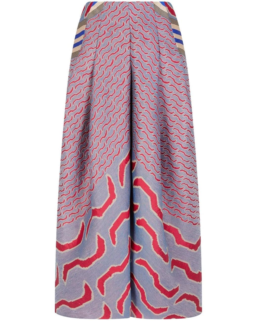 Giorgio Armani Purple Patterned-Jacquard Skirt