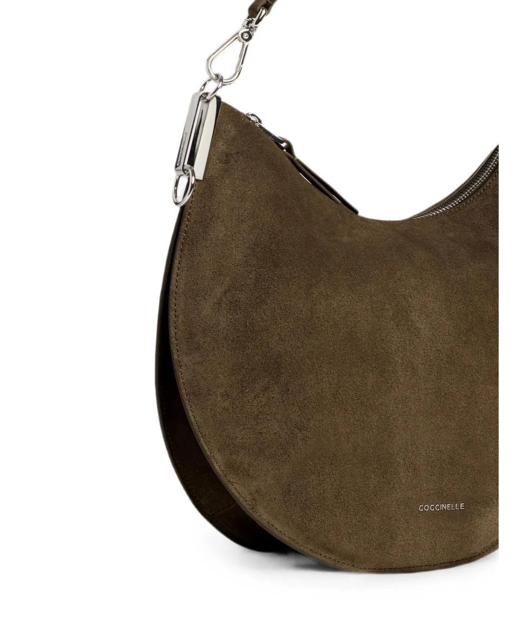 Coccinelle Brown Medium Sunup Suede-Leather Shoulder Bag