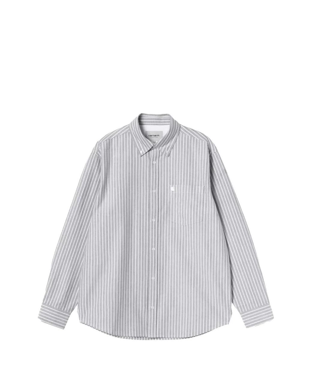 Carhartt Gray Striped Kanan Shirt for men