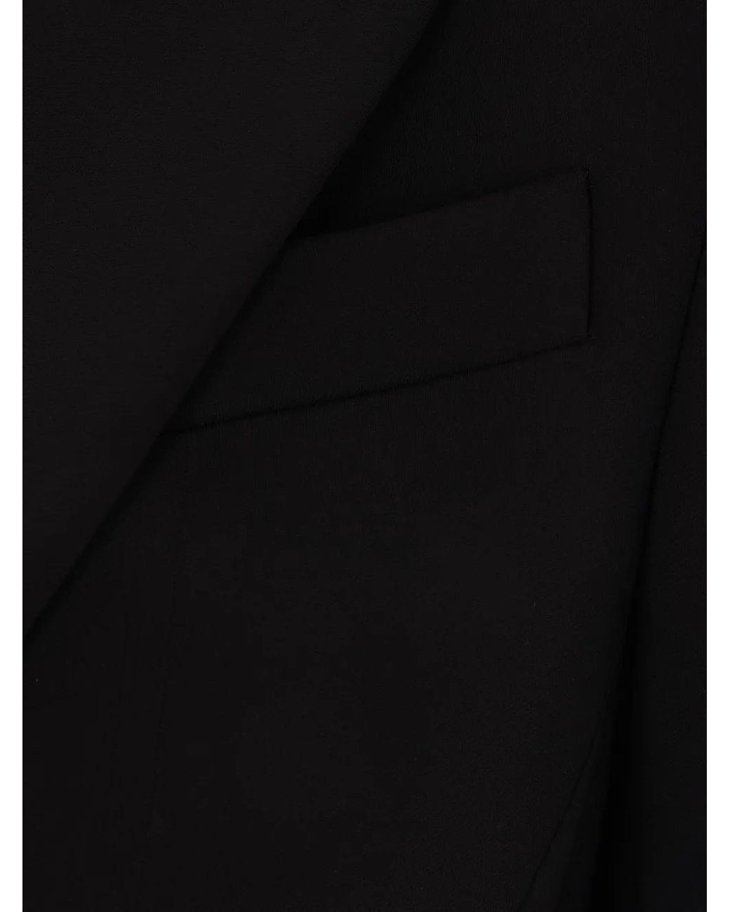 Roberto Cavalli Black Single-Breasted Cady-Texture Blazer