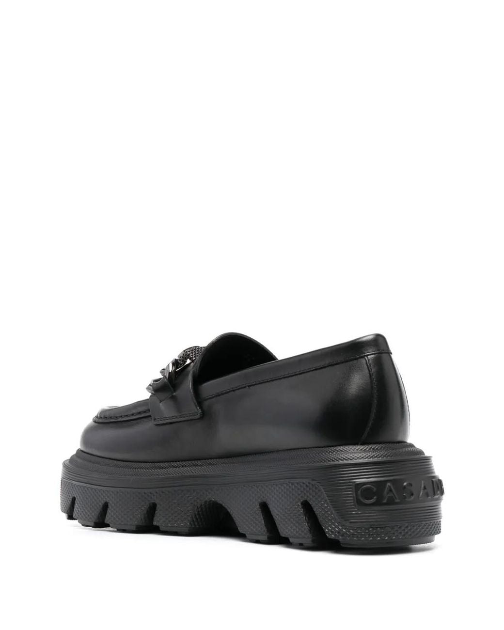 Casadei Black Logo-plaque Loafers