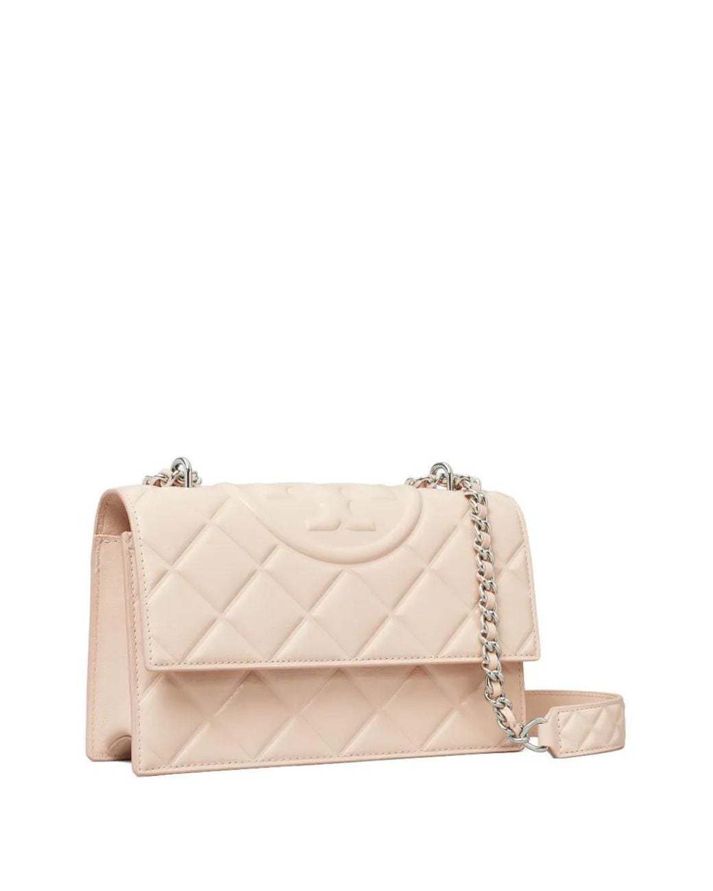 Tory Burch Natural Small Fleming Shoulder Bag