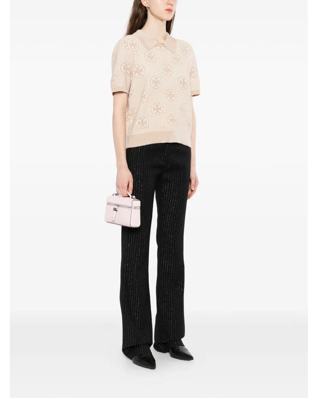 Tory Burch Pink Slim Romy Top Handle Bag