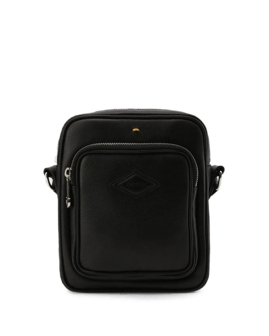Doucal's Black Logo-Patch Messenger Bag for men